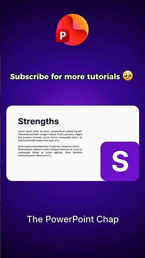 How to create dynamic SWOT slides in PowerPoint 🤔 #powerpoint #presentation #students