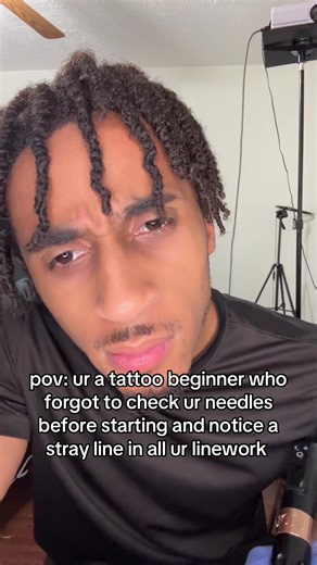 POV: You’re a tattoo beginner who forgot to check the needles before😭 #tattoobeginner #tattoocomedy #asntattoos