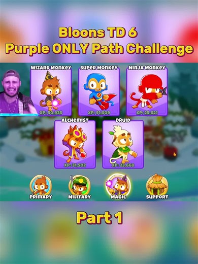 Bloons TD 6 - Purple ONLY Path Challenge - Part 1 #SSundee #bloons #purple #path #challenge