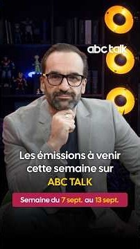 Programmation de la semaine du 7 au 13/09