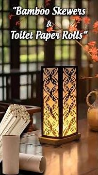 Bamboo Sticks & Toilet Paper Rolls Lamp idea - Handmade Lamp #diy #craft #lamp #handmade