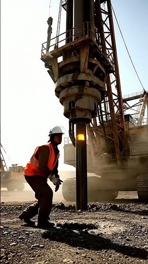 Massive Drilling Rig in Action: Deep Foundation Work & Site Inspection 🏗️