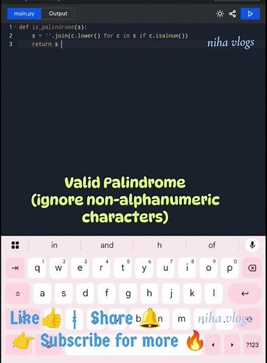 Ignore Non-Alphanumeric Characters | Valid Palindrome