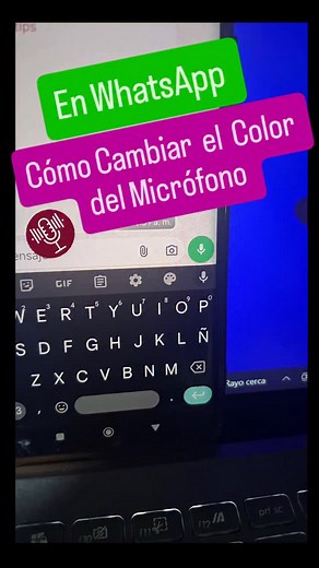 Cómo cambiar el color del micrófono de WhatsApp #whatsapp #whatsapphacks #whatsapptips #teléfono | Ali Ojeda
