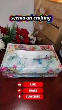 Tissue paper box #song #music #art #diy #craft #easy #homedecor #craftideas