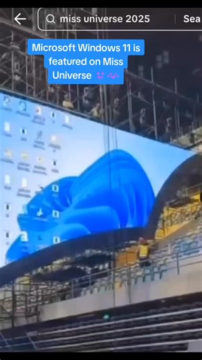 lol 😂 Microsoft Windows 11 was featured in Miss Universe. @microsoft @Windows #microsoft #windows11 #windows #operatingsystem #missuniverse 2025 | Tech Marc