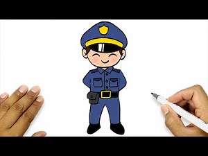 How To Draw Police Officer | Police Drawing Easy
