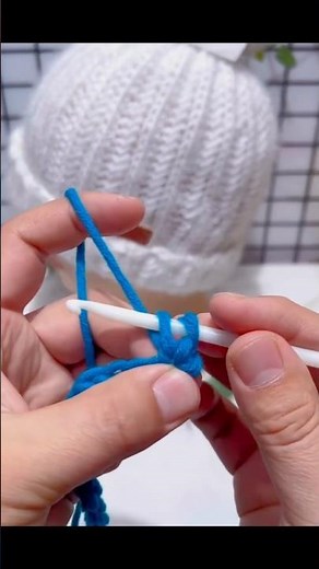 How amazing crochet ribbed beanie hat knitting step-by-step tutorial for beginners #crochetsweater