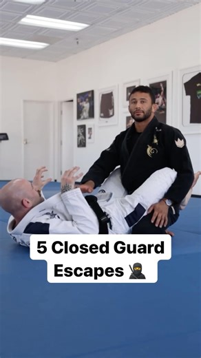 Dominique Bell | BJJ Tips and Techniques on Instagram: "Save these 5 best closed guard escapes 📌 Escaping closed guard in BJJ is challenging because the opponent controls your posture, balance, and movement with their legs wrapped around your waist. They can break your posture, attack with submissions, and sweep you if you attempt to move carelessly. To escape, you must maintain good posture, control their hips, and methodically open their guard without leaving yourself vulnerable to att