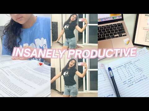 EXTREMELY productive study vlog 😭📝 exam season chaos 💗 study with me