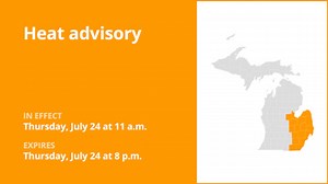 Update: Heat advisory for Michigan until Thursday evening