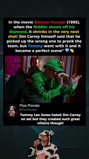Riddler Jim Carrey prank improv while filming Batman Forever