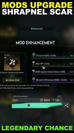 MODS UPGRADE LEVEL LEGENDARY - ONCE HUMAN #oncehuman