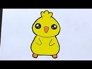 Ako nakresliť kuriatko, ľahké kreslenie, kreslenie pre deti