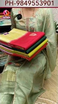 Mango Tussar Silk Sarees ✨ Contrast Border, Pallu & Blouse @sailajasilks #fancysarees #sareelove