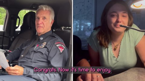 Daughter Surprises Retiring Police Officer Dad On Final Sign-Off Call