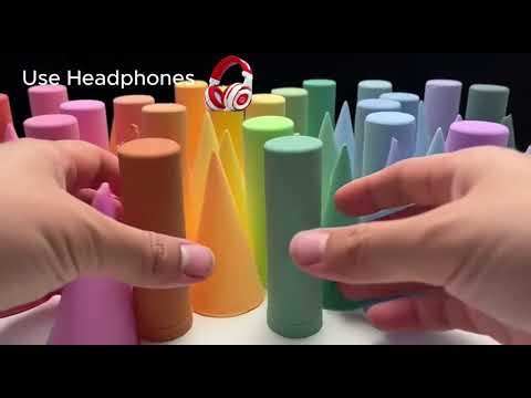 Satisfying# Baking Soda Cubes Crushing ASMR#Super Smooth Color Blocks Breaking & Powder Sounds