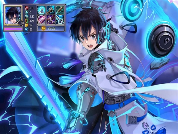 【300英雄】打野专属桐人：新皮肤意念解构-影加上全华彩特效，用起来还挺爽的！