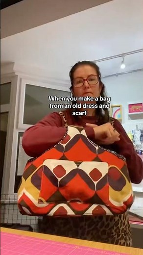 Upcycle a dress into a bag #upcycledclothing