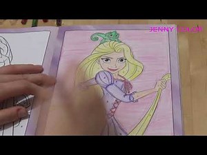 Jenny color speed disney princesses Color by Number