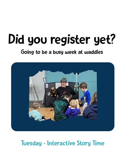 Waddles Indoor Playground on Instagram: "Did you register yet? Story Time • Trial Dance • New Mom Mixer It’s a busy (and fun) week at Waddles 💙"