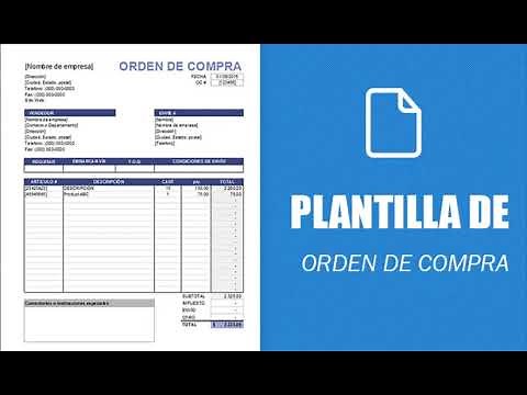 Plantilla de orden de compra excel