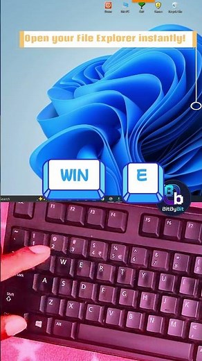 Stop Clicking! The Fastest Way to Open File Explorer 📂 #Windows11 #PCTips #KeyboardShort #bitbybit