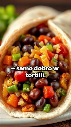 🌯 Burrito z czarną fasolą i ryżem ➡️ Szybki, roślinny obiad w 20 minut 🌯