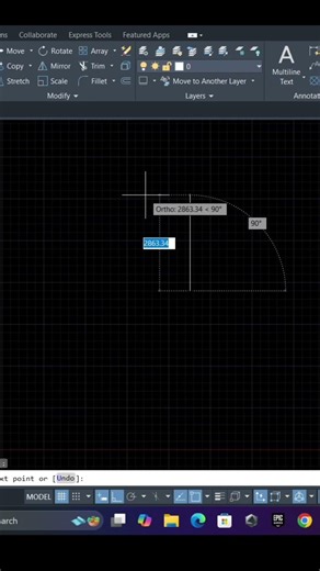 Ortho Mode #autocad #autocadhindi #shorts #viral #trending #trendingshorts #aura #btech #fypシ #funny