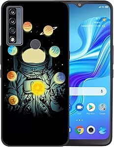 for Alcatel TCL 4X 5G Phone Case 6.52" (T601DL), Personalized Design, [Scratch Resistant] Shockproof Slim Lightweight for Alcatel TCL 4X 5G Protective TPU Cover(Planet Astronaut T051)