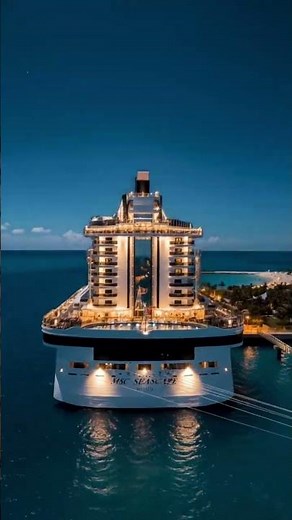 From sunrise calm to nighttime glow on MSC Seascape | 📸 ‪@explore_create_capture_‬