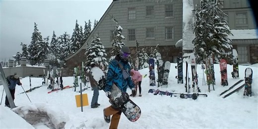 Timberline Lodge open after early snow to delight of skiers, business owners