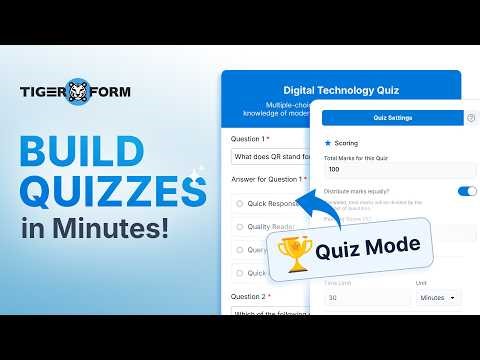 How to Create an Online Quiz with Auto-Scoring using TIGER FORM