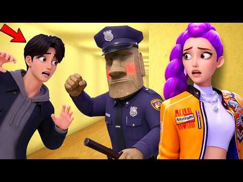 JINU AND POLICE MOAI FIGHT OVER RUMI FROM K-POP HUNTERS In Garry's Mod