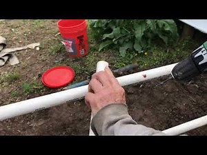 DIY How To Build A PVC Garden Trellis // from Campbell’s Freedom Farm
