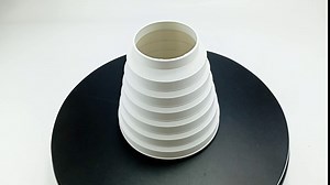 QWORK Duct Inline Reducer, 2 Pack Universal 3 4 5 6 Inch Increaser Connector to Vent Adapter Plastic Hose Pipe Reducer