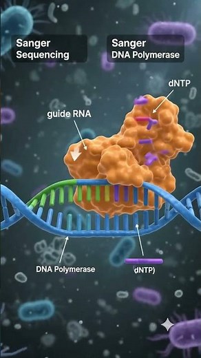 🧬 Sanger DNA Sequencing Explained in few Seconds! | Chain Termination Method 🔥
