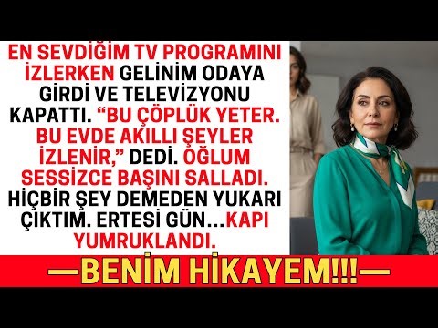 TV PROGRAMIMI İZLERKEN DAMADIM TELEVİZYONU KAPATTI.“BU SAÇMALIK YETER.”ERTESİ GÜN…
