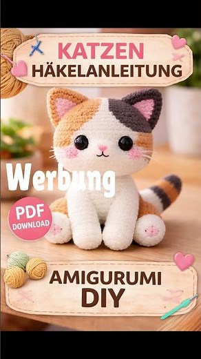 Amigurumi Katze häkeln 🐱 | Einfache Häkelanleitung (PDF Etsy Shop)