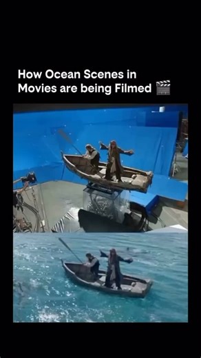 art healer on Instagram: "Most ocean scenes in movies are filmed using greenscreens and water tanks for the actors, while the actual ocean, waves, and storms are created with CGI. Close-up actor shots are combined with digital oceans in post-production, with lighting and reflections matched to make everything look realistic. This allows filmmakers to safely and fully control the environment while still producing stunning ocean visuals."