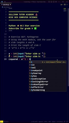 PYTHAGORAS IN PYTHON?! - Python GCSE (Beginner)