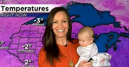 Woman brings her 13-week-old daughter on-air while giving weather forecast, goes viral [WATCH]