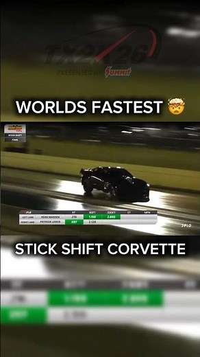 Sean Madden’s TX2K 6.55 Record! 🏆 Fastest Stick-Shift Corvette Ever #procharger #tx2k #corvette