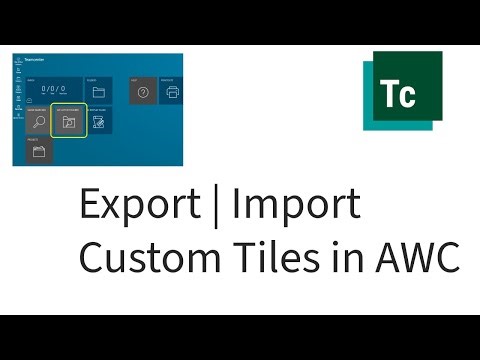 How to export/import custom tiles in Activeworkspace | Teamcenter | tile collection | tile template