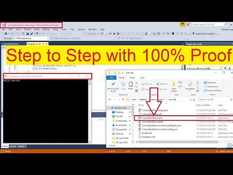 How To Create Executable(.exe) File of Any Console App in Visual Studio(using C# .Net)