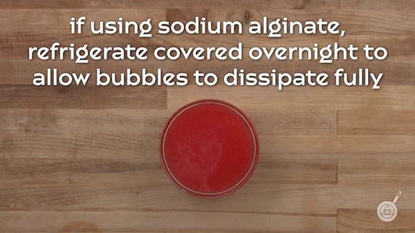 Direct Spherification: Creating Alginate Flavorful Liquid