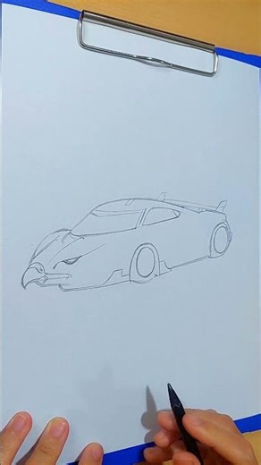 How to Draw an Eagle Supercar | Easy Supercar Drawing Tutorial #shorts