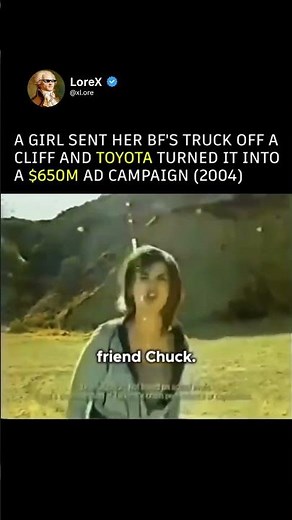 Girl Pushed her bf's car into a cliff and Toyota turned it into a $650M ad campaign