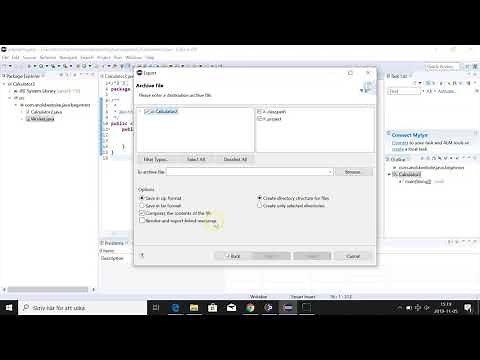 How to export an eclipse project as a zipped file