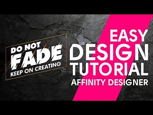 Affinity Designer Tutorial for Beginners - Easy Affinity Designer Graphic Design